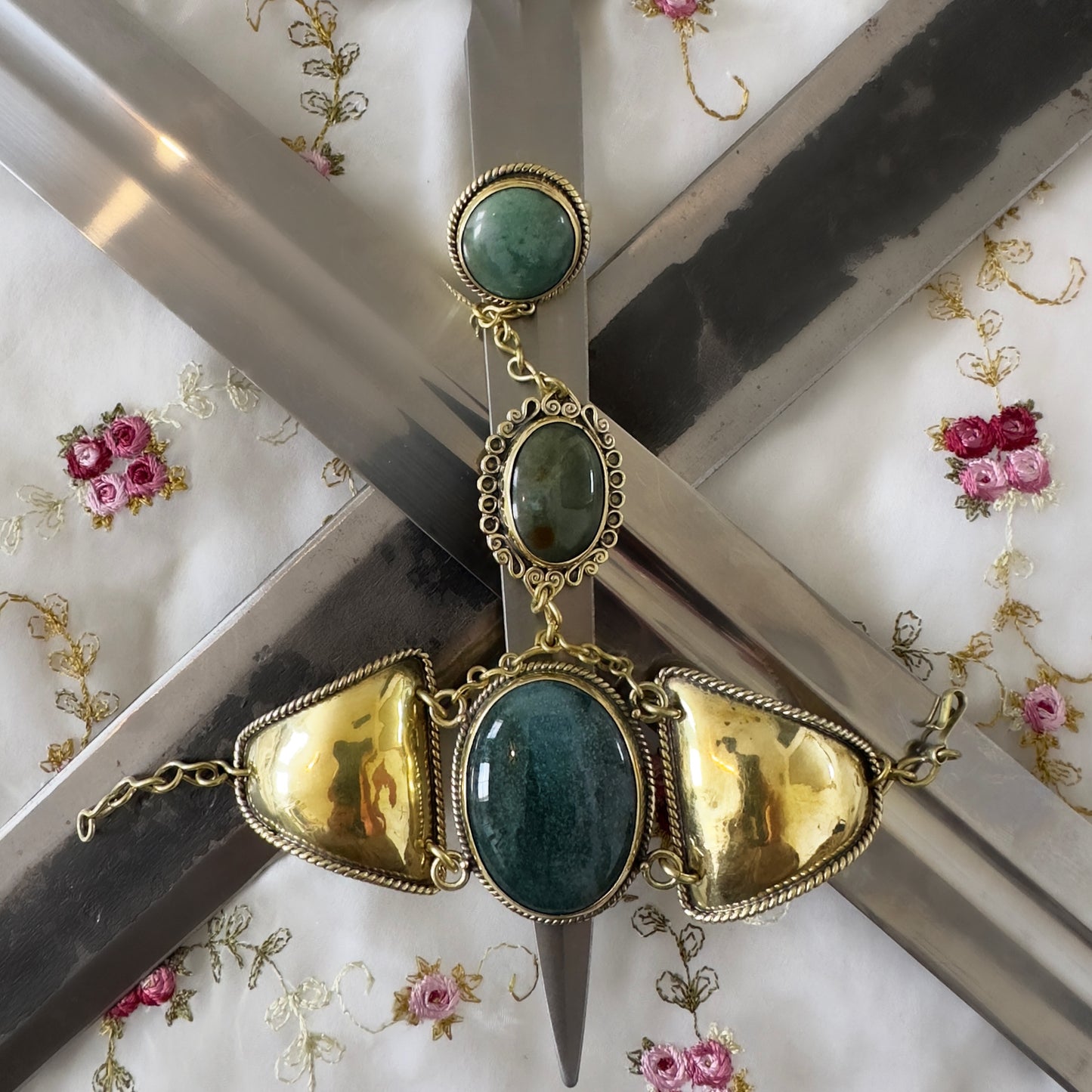 Green Agate Handchain