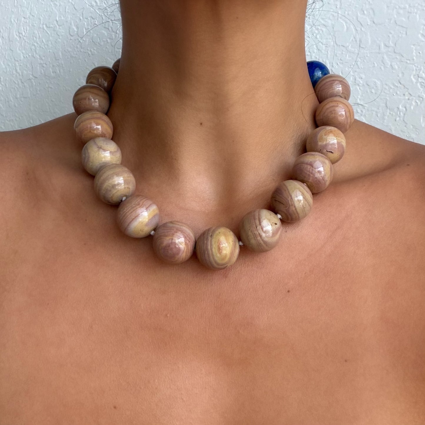 Banded Calcite Te Ammo Necklace