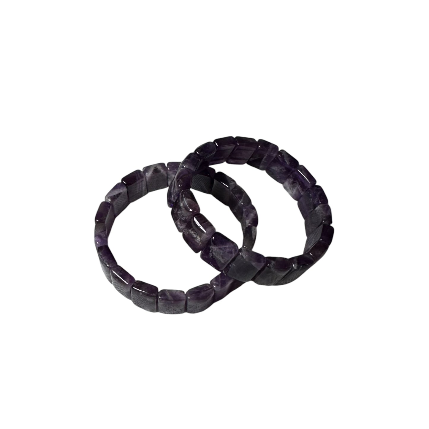 Chevron Amethyst Stone Bracelet