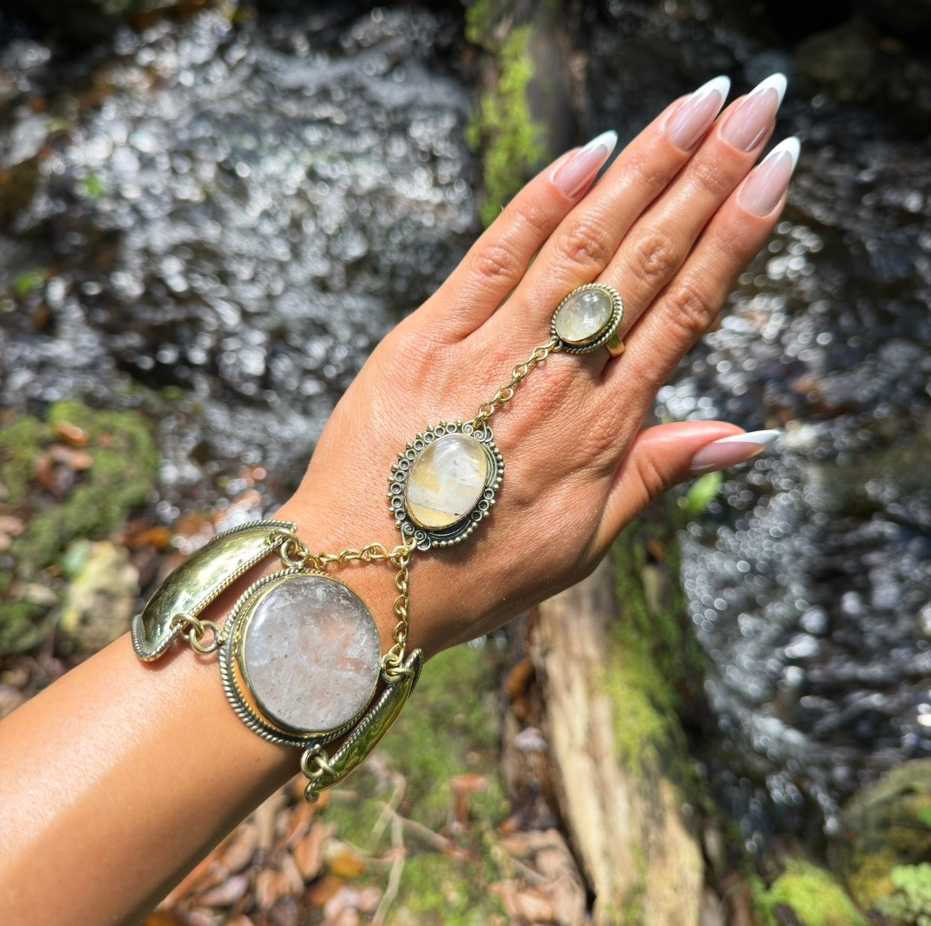Clear Quartz Handchain