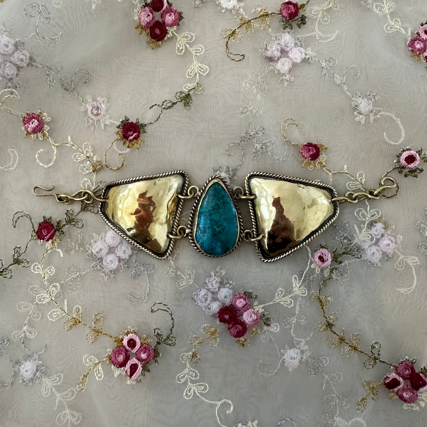 Chrysocolla Teardrop Cuff