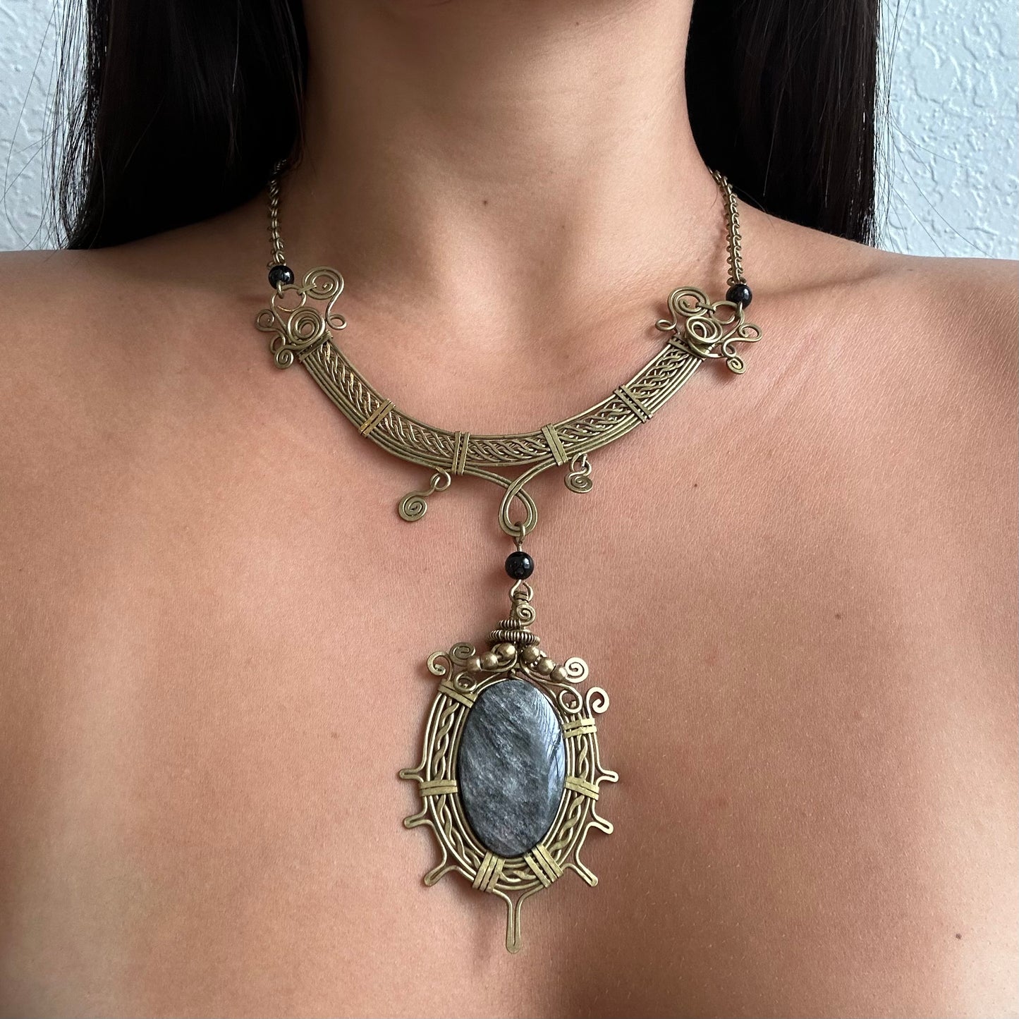 Black Rutilated Quartz Necklace