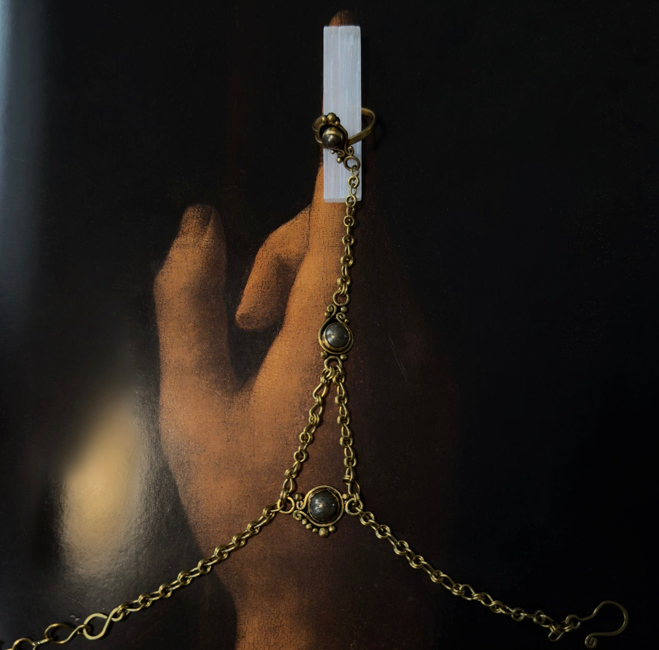 Pyrite Dainty Handchain
