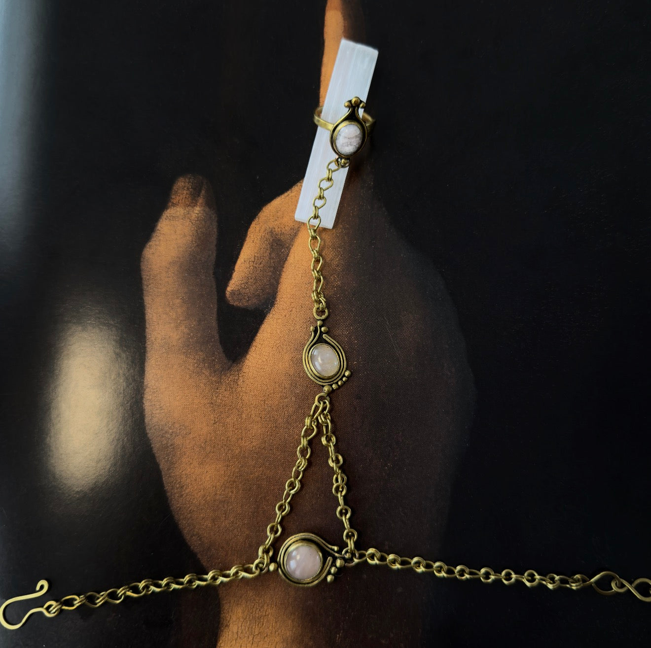 Rose Quartz Dainty Handchain