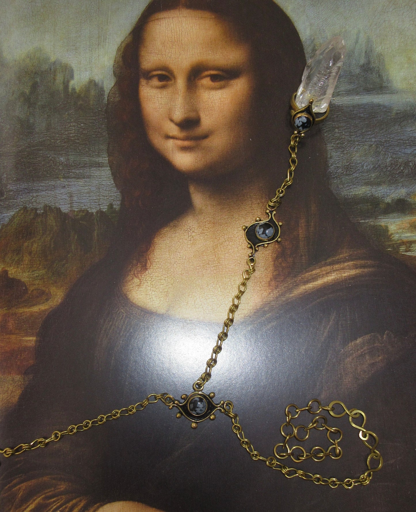 Snow Obsidian Ankle Chain
