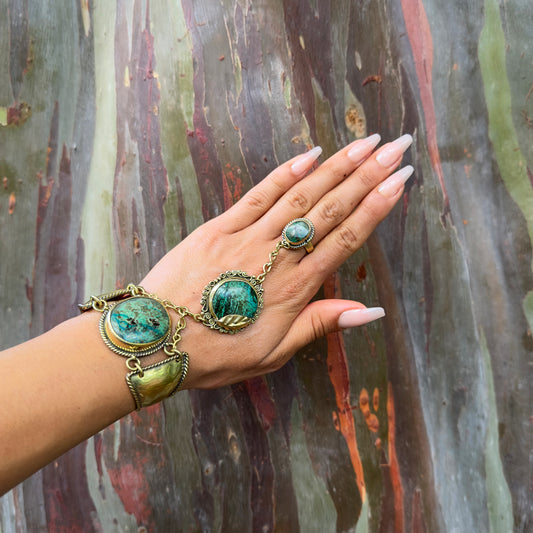 Chrysocolla Handchain