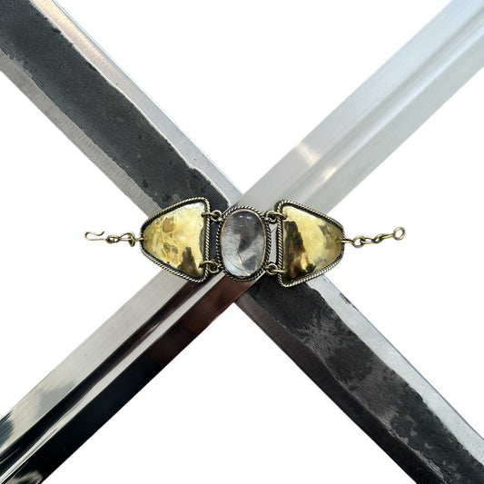 Clear Rutilated Quartz Cuff