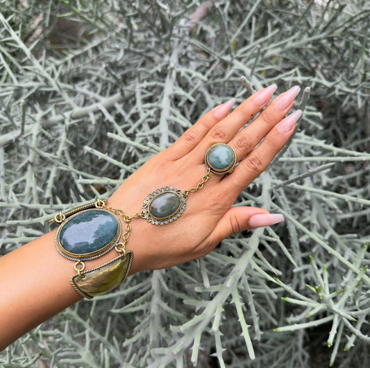 Green Agate Handchain