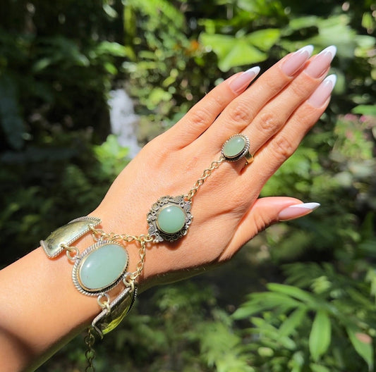 Green Quartz Handchain