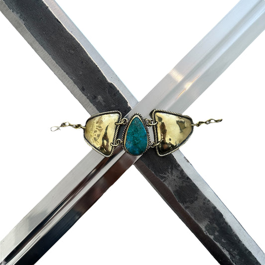 Chrysocolla Teardrop Cuff