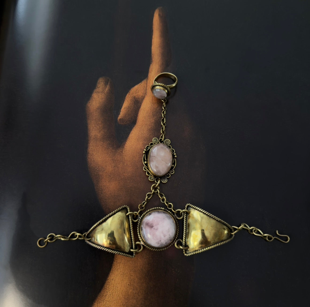 Rose Quartz Handchain