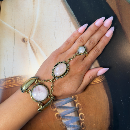 Rose Quartz Handchain